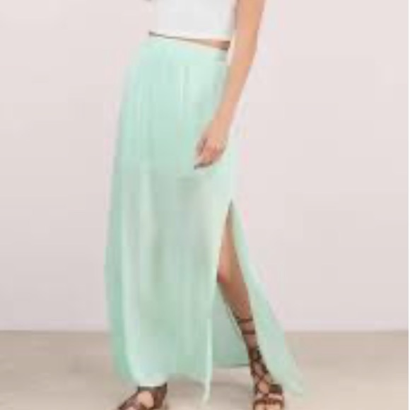 Divided Dresses & Skirts - Divided Mint Green Mini Covered Maxi Skirt NWOT